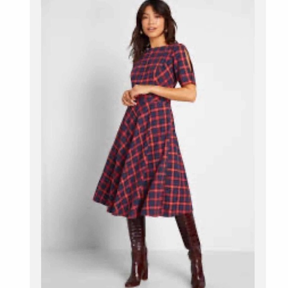 Royal Monk Flannel Swing Dress Size US 6 Small UK 10 - Picture 10 of 10